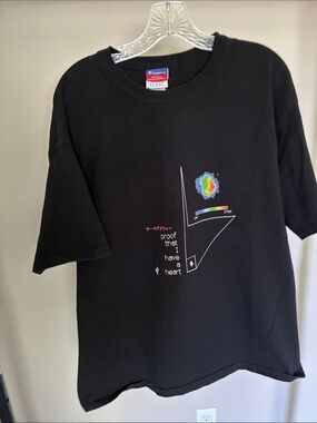 Champion Black Short-Sleeve Tee with Colorful Heatmap Graphic